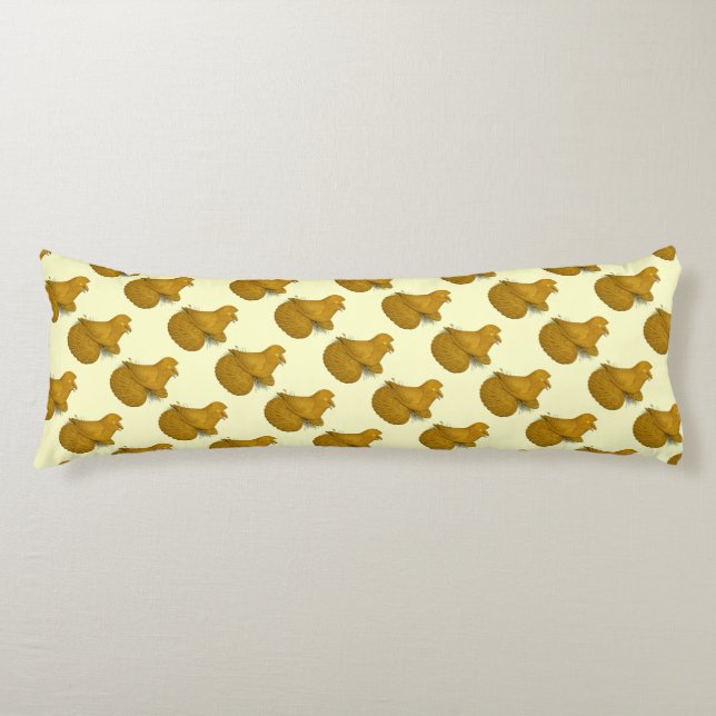 Coussins Longs Trumpeter Pigeon Jaune (Devant)