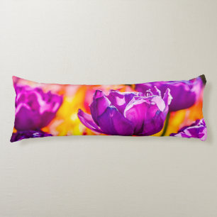 Coussins Longs Tulipes Envoûtantes Violettes