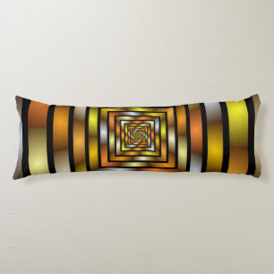 Coussins Longs Tunnel lumineux coloré Trippy Fractal Graphisme