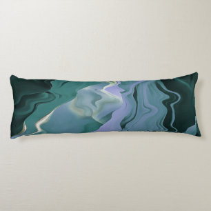 Coussins Longs Turbulence bleue Acrylique pour l'art Abstrait