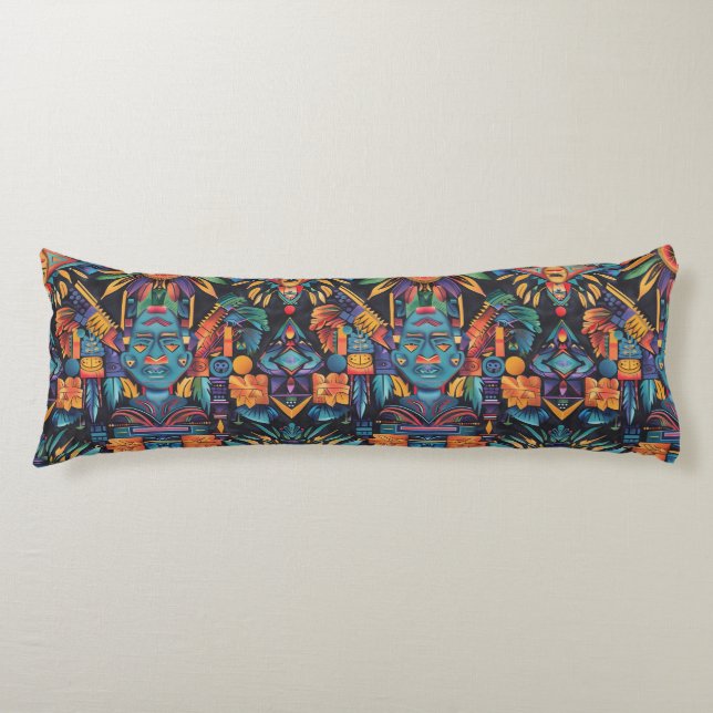 Coussins Longs Turquoise doux "Epochal Sytry" Comfy Body Pillo (Devant)