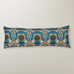 Coussins Longs Turquoise Gold Sun Southwestern Art