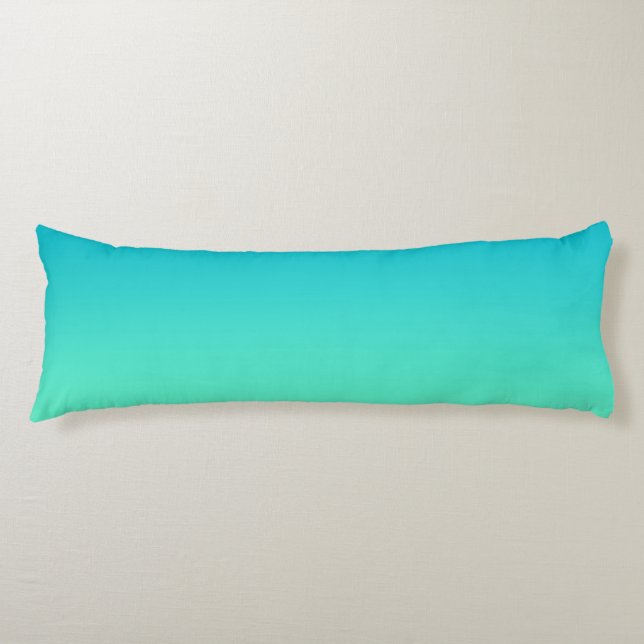 Coussins Longs "Turquoise Ombre" (Devant)