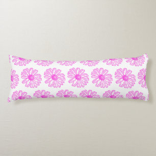 Coussins Longs Ultra Rose Fleur de marguerite Impression, Hippie