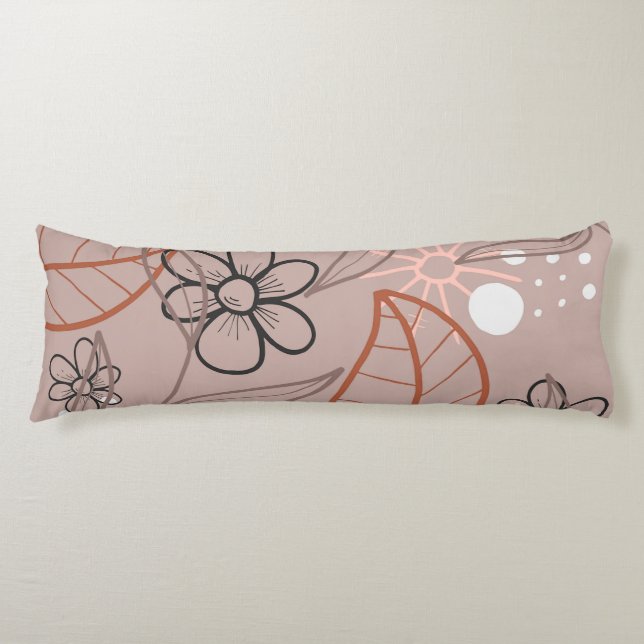 Coussins Longs Une fleur et des Feuilles à lunettes (Devant)