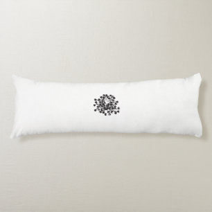 Coussins Longs une image en noir et blanc d'un bouquet de fleurs