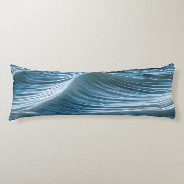 Coussins Longs Vagues de calme marin 46 (Devant)