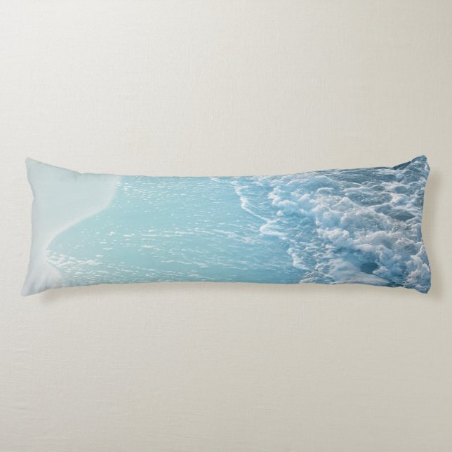 Coussins Longs Vagues de rêve bleu turquoise doux #2 #eau #décora (Devant)