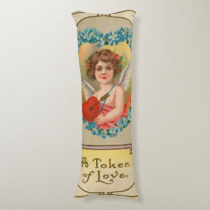 Coussins Longs Valentine vintage, Stecher Litho Company, vers 191