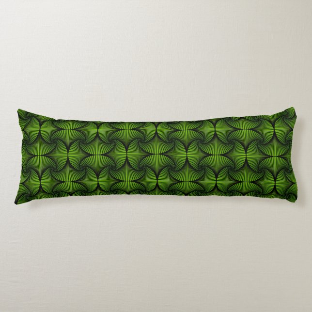 Coussins Longs Ventilateur de saint 3D géométrique graphique vert (Devant)