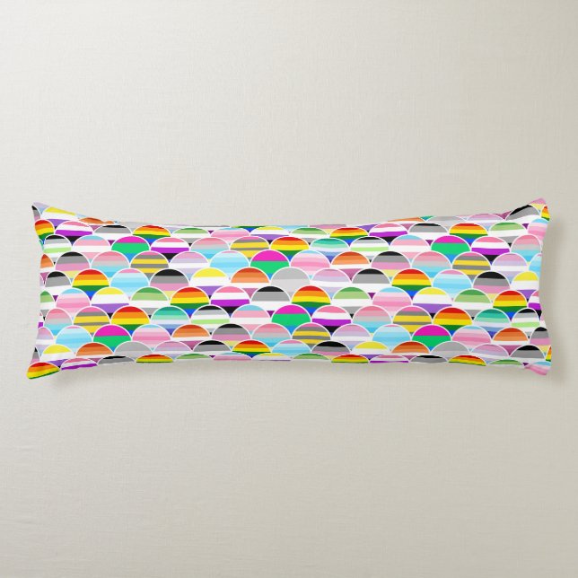 Coussins Longs Ventilateurs de drapeau de fierté LGBTQIA+ Queer e (Devant)