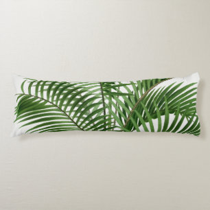 Coussins Longs Verdure tropicale Aquarelle Palm Tree Feuilles