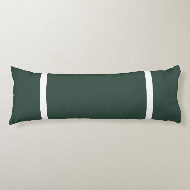 Coussins Longs Vert foncé + Garnitures blanches (Devant)