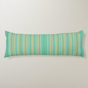 Coussins Longs Vert Jade Rayé Moderne