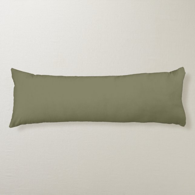 Coussins Longs Vert olive clair solide (Devant)