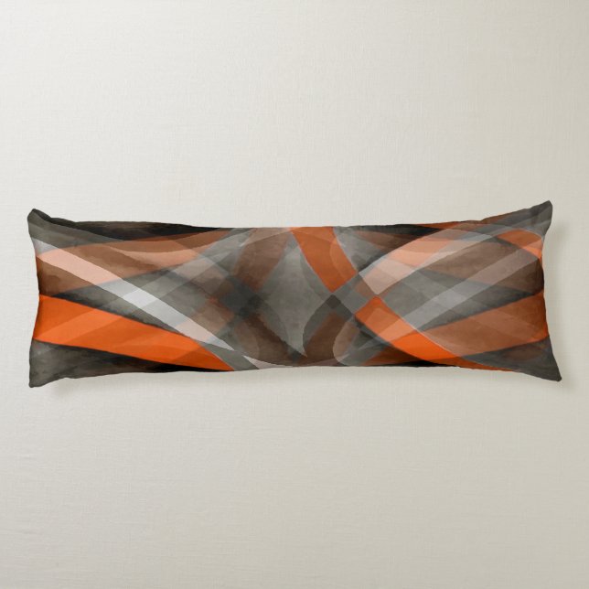 Coussins Longs Vibrations des années quatre-vingts Brûlé Orange e (Dos)