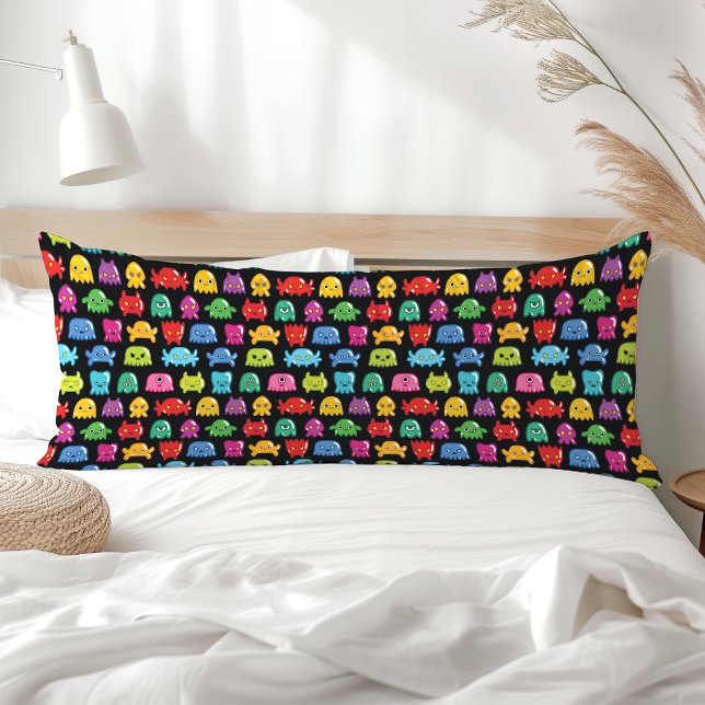 Coussins Longs Vidéo Monstres Geek Nerd Gamer Motif (Créateur téléchargé)