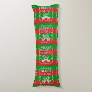 Coussins Longs Vilain pull motif sonnettes Joyeux fils Xmas