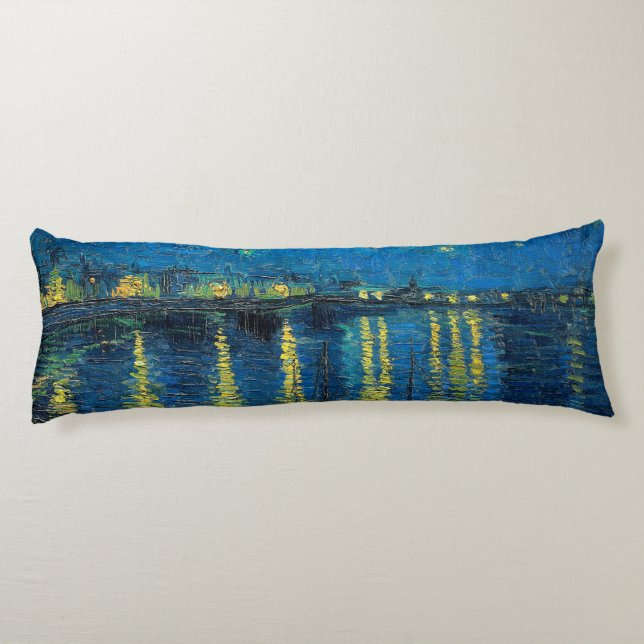 Coussins Longs Vincent Van Gogh Nuit étoilée sur le Rhône (Dos)