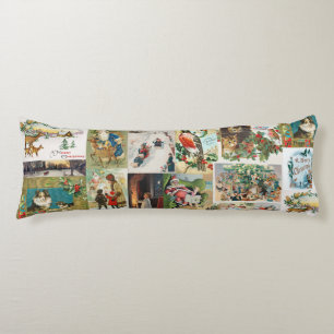 Coussins Longs Vintage Christmas Antique Collage