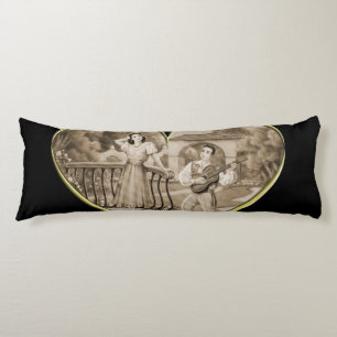 Coussins Longs Vintage couple Romance, homme et femme amour