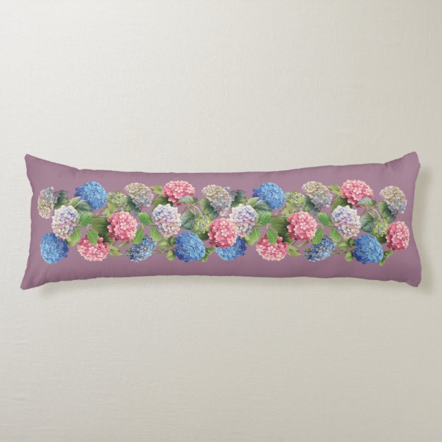 Coussins Longs Vintage Hydrangea Body Pillow (Devant)