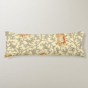 Coussins Longs Vintage rose gris botanique