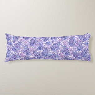 Coussins Longs Violette aquarelle fleurs lilas