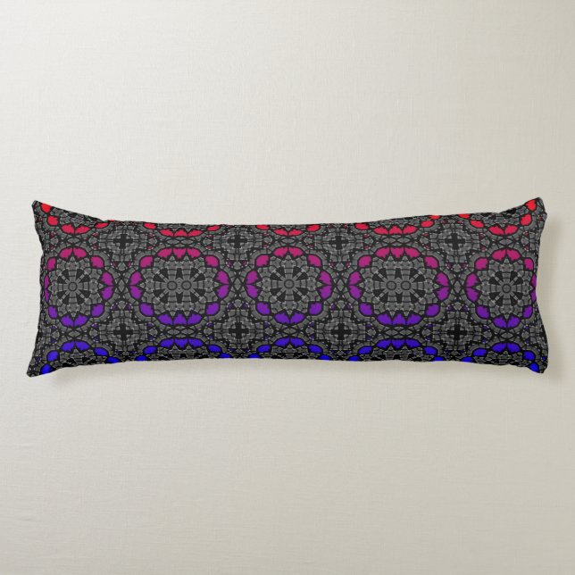Coussins Longs Volume treize kaléidoscope art dix-huit (Devant)