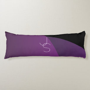 Coussins Longs Vos initiales qui se chevauchent Moderne violet
