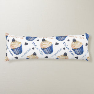 Coussins Longs Watercolor cupcakes