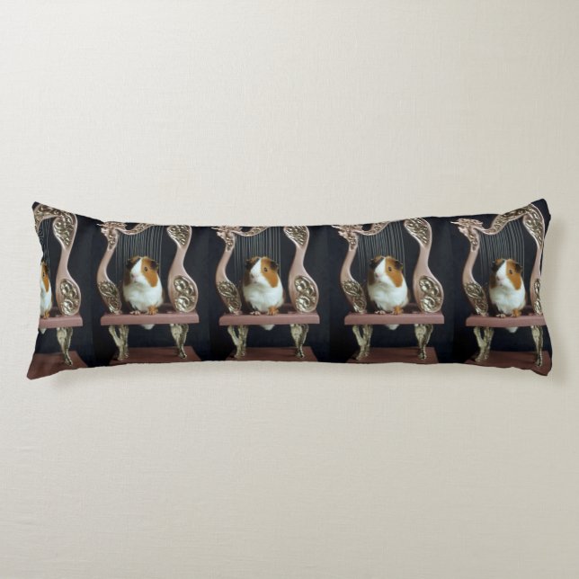 Coussins Longs Whimsical Guinea Pig Harp Body Pillow (Devant)