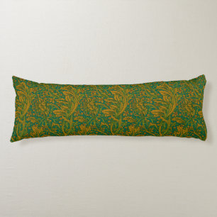 Coussins Longs William Morris Arcadia Motif Floral Vert Golden