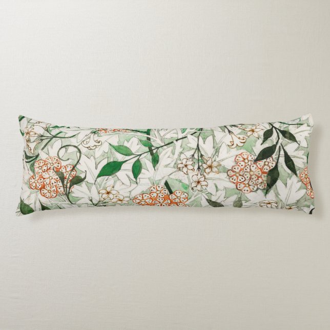 Coussins Longs William Morris Jardin Fleur de Jasmin Classique (Devant)