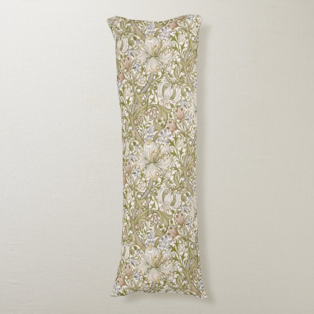Coussins Longs William Morris Jardin Fleur de Lys Classique (Devant (Vertical))