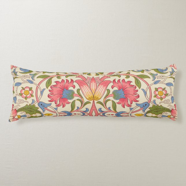Coussins Longs William Morris Lodden Motif Floral Pastel  (Devant)