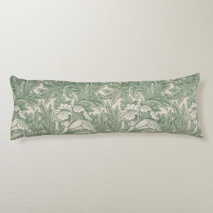 Coussins Longs William Morris tulip fond textile vert