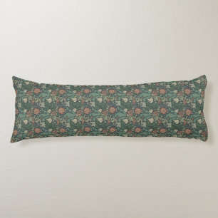 Coussins Longs William Morris Vintage Floral Rose Green Compton
