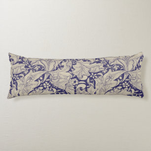 Coussins Longs William Morris Wallflower bleu damas floral