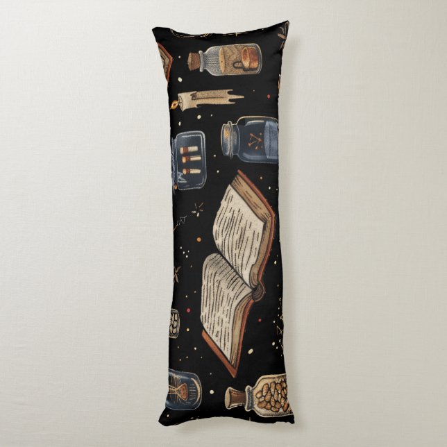 Coussins Longs Witchcraft Potion Pattern – Halloween Magic (Dos (Vertical))