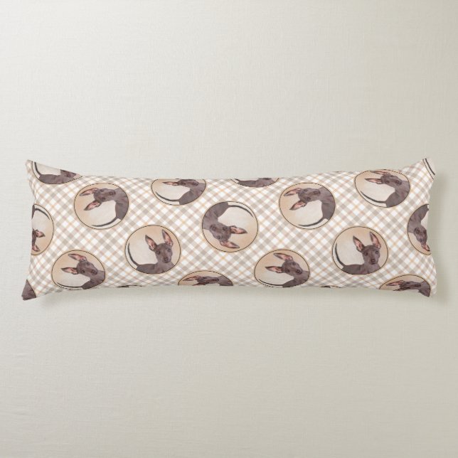 Coussins Longs Xoloitzcuintli Peinture Foie Sans Cheveux Art Chie (Devant)