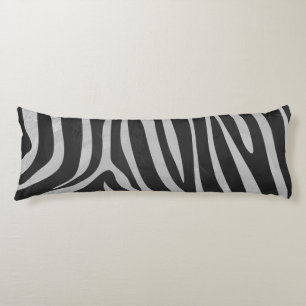 Coussins Longs Zebra noir et gris clair