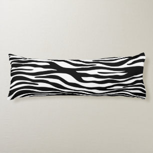 Coussins Longs Zebra Print, Zebra Stripes, Noir Et Blanc