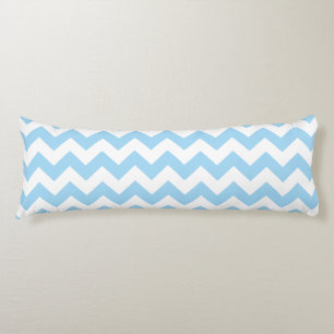 Coussins Longs Zigzag bleu, Chevron bleu, Motif géométrique
