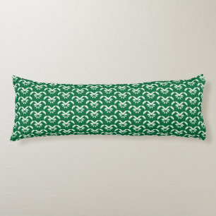 Coussins Longs Zigzag floral vert