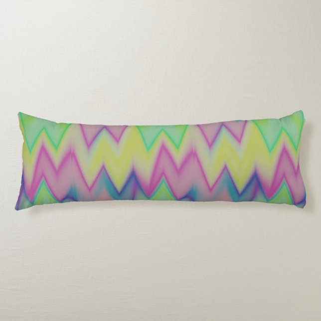 Coussins Longs Zigzags Arc-en-ciel   (Devant)