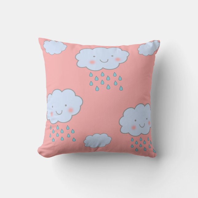 Coussins mignons de nuage de bande dessinée (Recto)