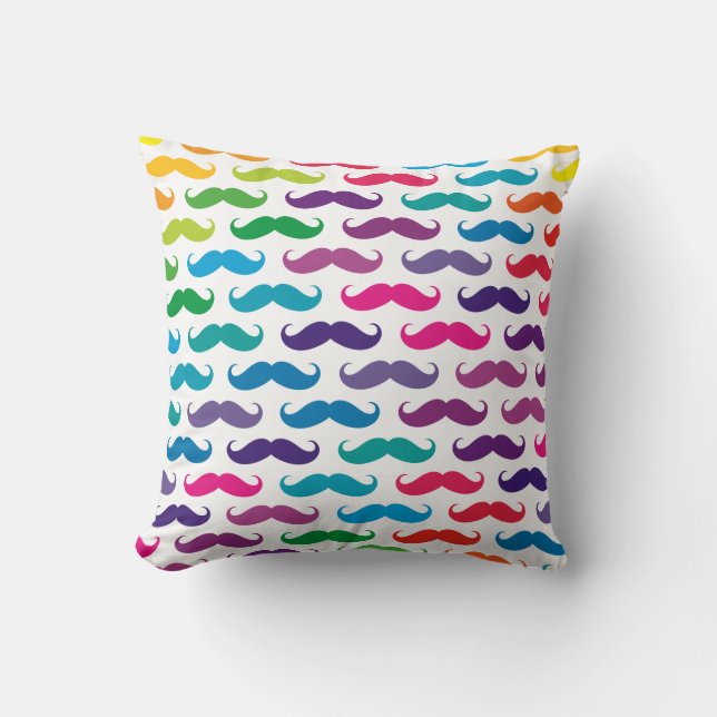 Coussins modelés par moustache multicolore (Recto)