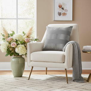 Coussins Motifs à rayures métalliques - en argent