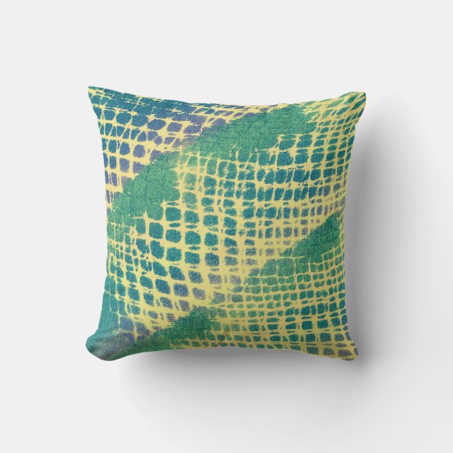 Coussins Motifs Abstraits Blue Green Purple (Recto)